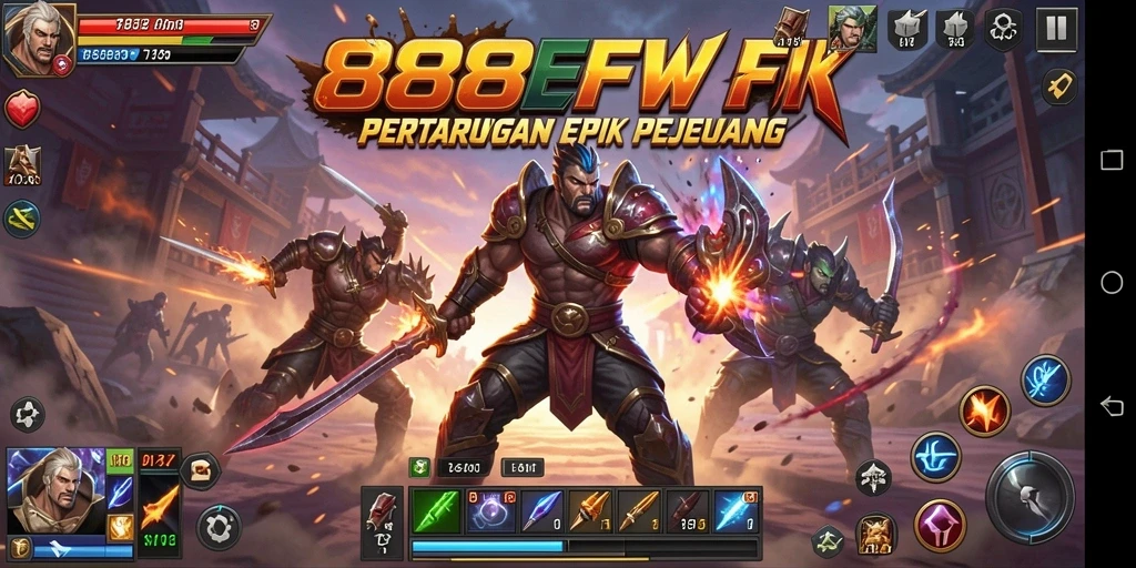 Tangkapan layar gameplay menampilkan pertarungan seru di 888FW.