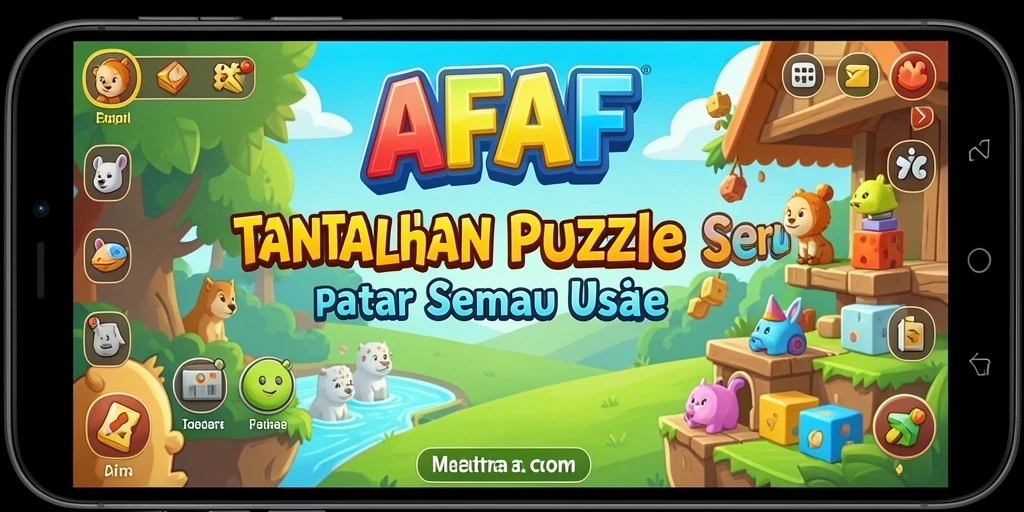 Screenshot gameplay AFAF menampilkan tantangan puzzle seru.