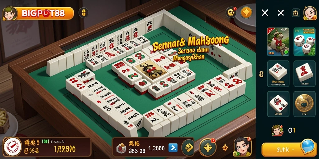 Screenshot gameplay BIGPOT88 yang menampilkan momen seru permainan Mahjong.