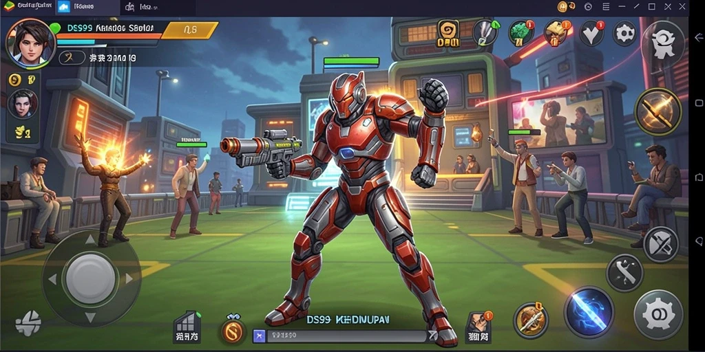 Screenshot gameplay DS99 menampilkan interaksi karakter dan desain rumah.