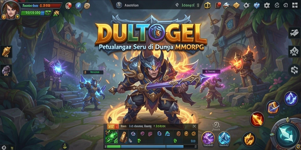 Screenshot DULTOGEL menampilkan aksi kemeriahan dalam pertarungan MMORPG.