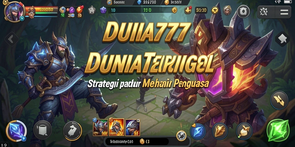 Gameplay DUNIA777 menampilkan strategi pertempuran yang mendalam dan seru.