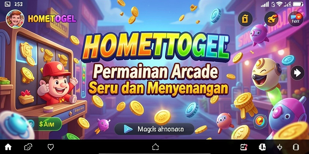 Screenshot gameplay HOMETOGEL yang menampilkan aksi seru dalam permainan Arcade.