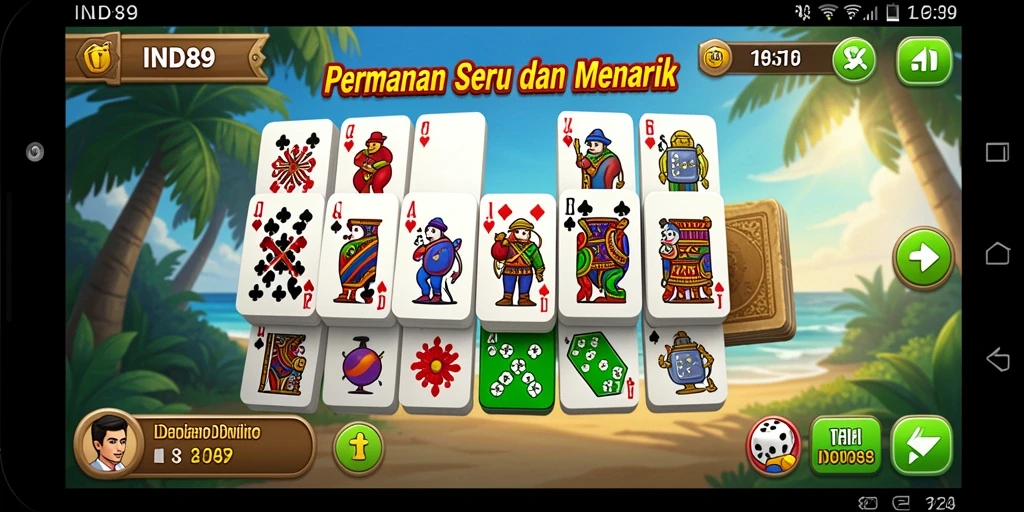 Tampilan screenshot utama <strong>IND89</strong> yang menunjukkan keseruan gameplay Domino.