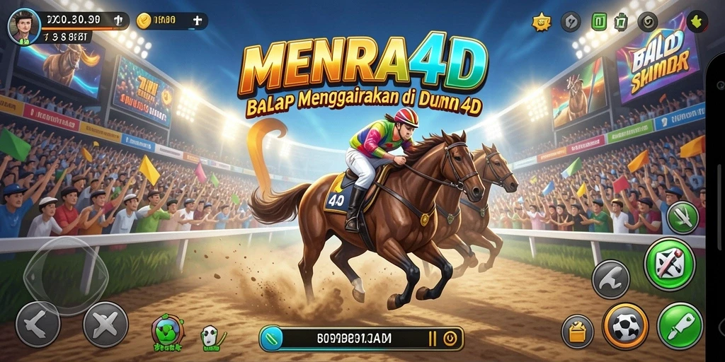 Tampilan menarik dari gameplay racing MENARA4D yang mengasyikkan.