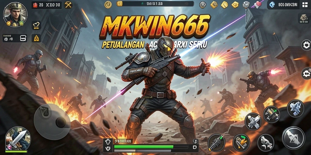 Tangkapan layar MKWIN666 menampilkan aksi pertempuran yang mendebarkan.