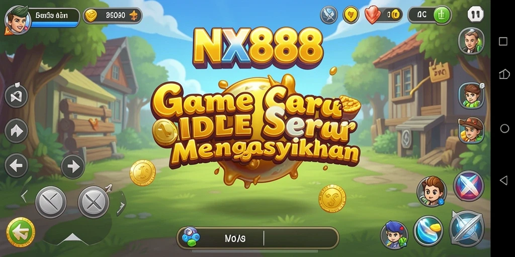 Screenshot gameplay yang menampilkan kemajuan dalam NX888.