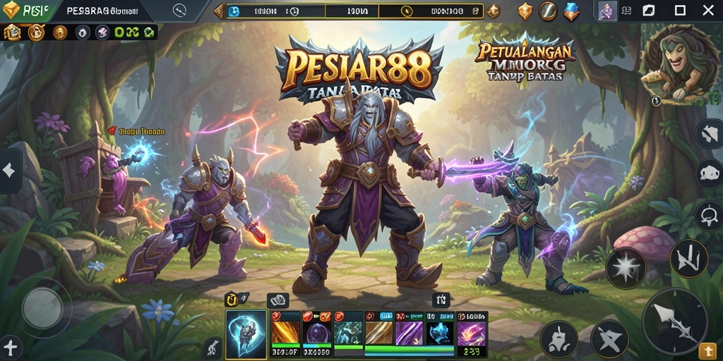 Screenshot PESIAR88 menunjukkan aksi seru dalam dunia MMORPG.