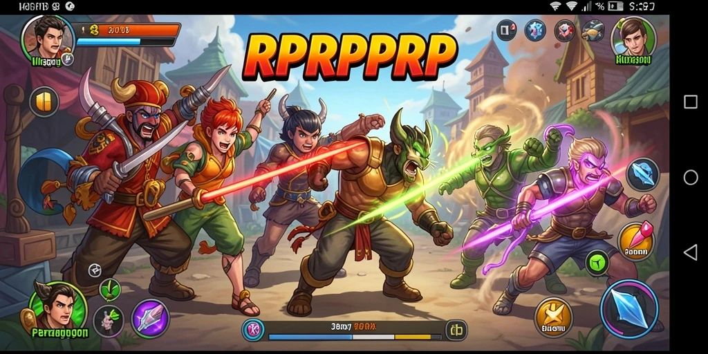 Tangkapan layar dari aksi bertarung seru di RPRPRP.