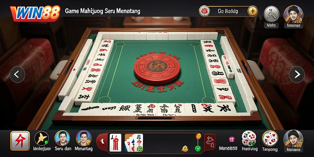 Tampilan gameplay Mahjong yang menarik dan interaktif.