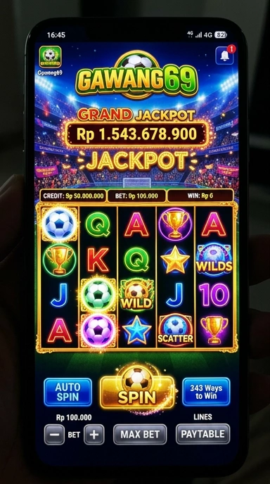 Antarmuka utama aplikasi gawang69 yang user-friendly.